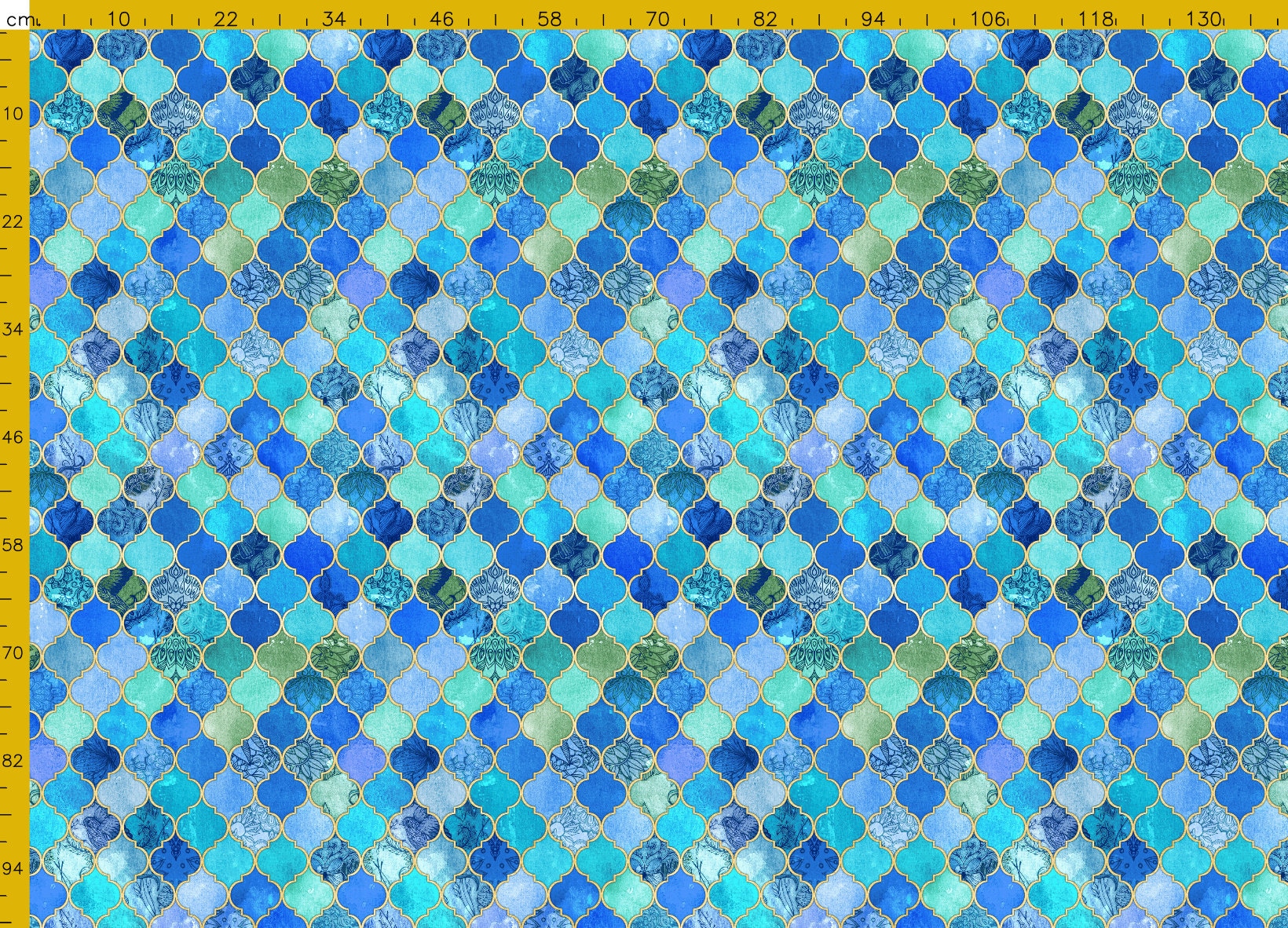 Society6 ケース Cobalt Blue, Aqua & Gold Decorative Moroccan Cobalt Blue, Aqua & Gold Decorative Moroccan Tile Pattern
