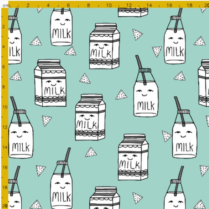 Milk Milk Jug Fabric by andrea_lauren Cotton/ Polyester/ Etsy