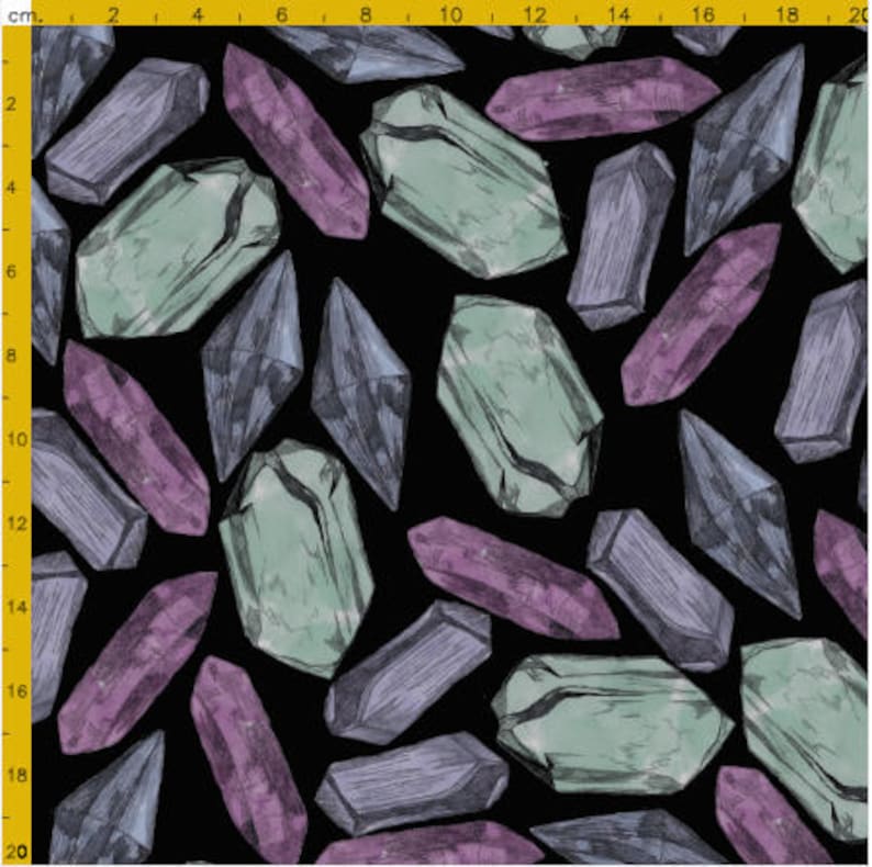 Crystals Fabric by Daisyhsteele Fabric Cotton/ Polyester/ Etsy UK