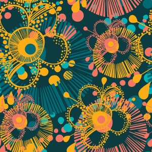 HAVANA NIGHT fabric by Rachael Taylor Studios  - Cotton/ Polyester/ Jersey/ Canvas/ Digital Printed