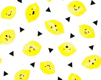 Sour Lemons by luciecookedesign- fabric - Algodón/ Poliéster/ Jersey/ Lienzo/ Impreso Digital