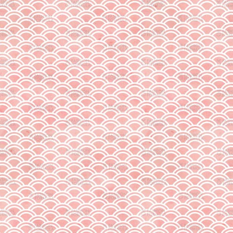 Pink Chinese Circle Pattern Fabric by Adenaj - Cotton/ Polyester ...
