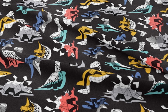 Printed French Terry Romper Charcoal Grey Multicolor Dinosaurs Printed French Terry Romper Charcoal Grey Multicolor Dinosaurs