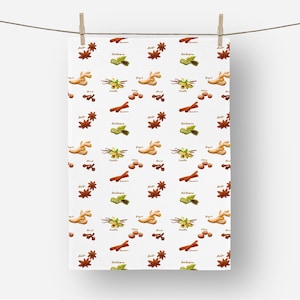 Spices Herbs Tea Towel