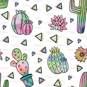 Crazy Cactus Stoff von So-Very-Cassie - Regenbogen Tie-Dye Sukkulent - Baumwolle/ Polyester/ Jersey/ Canvas/ DigitalDruck