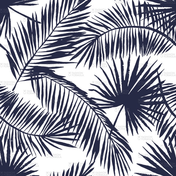 Palm Leaves Silhouette Fabric par OJardin