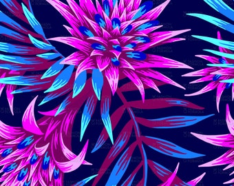 Fasciata Tropical Fabric by andreaalice - Cotton/ Polyester/ Jersey/ Canvas/ Digital Printed