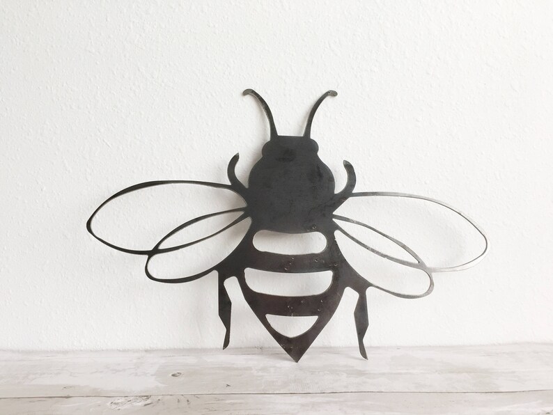 Bee Wall Art Metal Bee Metal Sign Bee Lover Honey Bee Etsy
