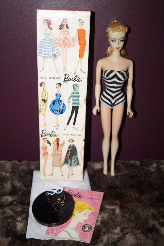 Vintage Barbie Ponytail 1 Blonde TM Box 1 Stand Original - Etsy