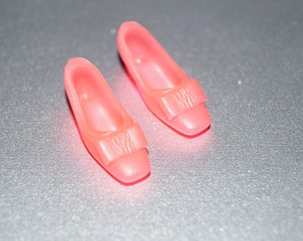 Barbie / Francie Doll Hot Pink Bow Shoes / Heels ~ Japan ~ Vintage 1960's ~ VGUC