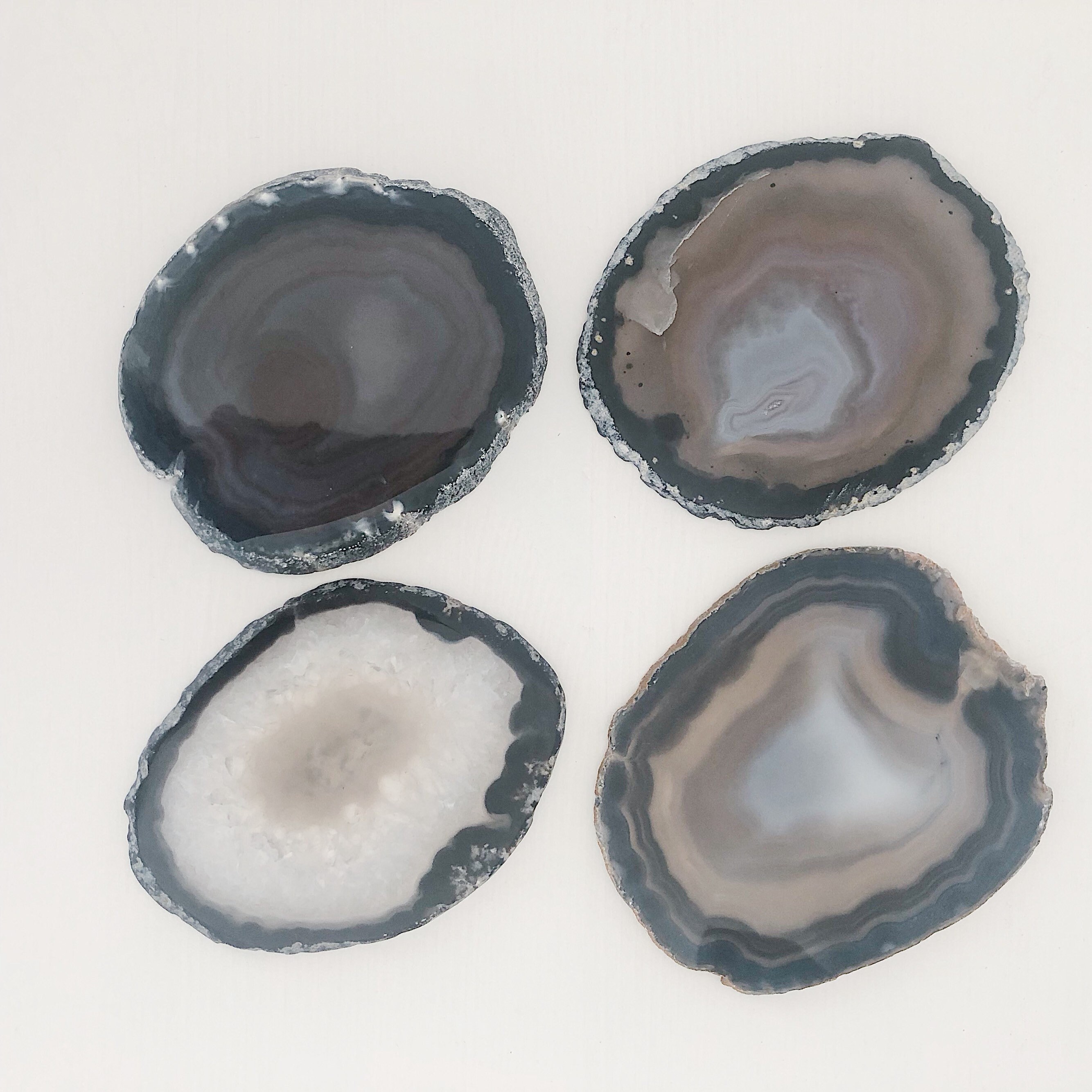 Agate Coasters. Drinks Coasters. Agate Slice. Coaster Set. Etsy