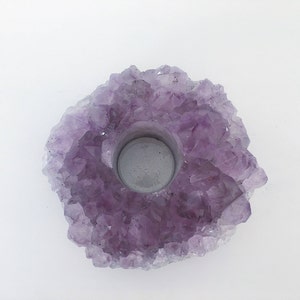 Amethyst Candle Holder. T-Light Holder. Chic Boho Decor image 5