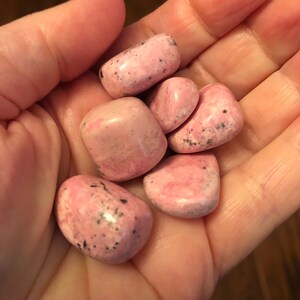 Rhodonite, S/M/L/XL, Peruvian, Thin or Chunky, Tumbled, aka Manganolite