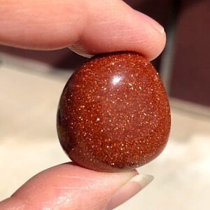Red Goldstone, Tumbled, S M L XL, Sparkly Glass Stone, Reiki Blessed, Confidence Stone, Root Chakra image 3