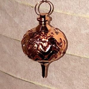 Copper Plated Jali Pendulum, Copper Lattice Pendulum, Dowsing Pendulum, Divination, Crystal Energy Work