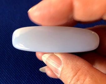 Blue Chalcedony,  Polished Oval, Grade A, L, XL, XXL, Bullet-Shaped, Undrilled, Natural, Throat Chakra, Calm and Communication