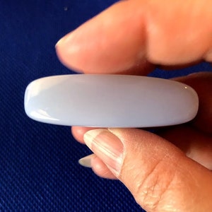 Blue Chalcedony, High Quality Polished, Grade A, Oval Lozenge, L, XL, XXL,  Undrilled, Natural
