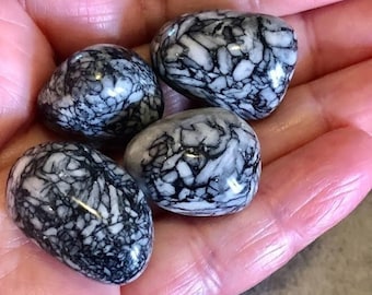 Pinolith Jasper, Tumbled, S M L, Crown Chakra Crystal, Reiki Blessed, Inner Balance and Calm