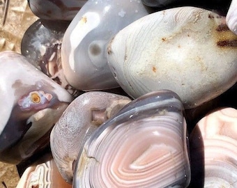 Pink Botswana Agate, Tumbled, S M L XL, Reiki Blessed, Heart Chakra Crystal, Comfort Stone, Emotional Healing