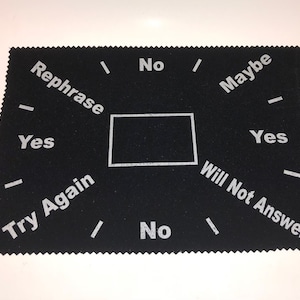 Pendulum Divination Mat with Amethyst Pendulum Included; Enlightenment, Direction, Guidance, Fun, Knowledge