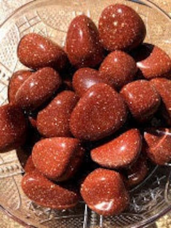 Red Goldstone, Tumbled, S M L XL, Sparkly Glass Stone, Reiki Blessed, Confidence Stone, Root Chakra