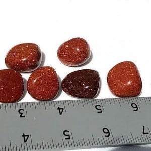 Red Goldstone, Tumbled, S M L XL, Sparkly Glass Stone, Reiki Blessed, Confidence Stone, Root Chakra image 8