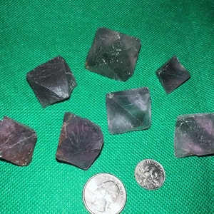 Fluorite Octahedron, Raw, Rough, Natural, S/M/L, XL