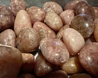 Light Red Aventurine, Tumbled, S M L XL XXL, Thin-sized, Reiki Blessed, Motivation, Action and Vitality