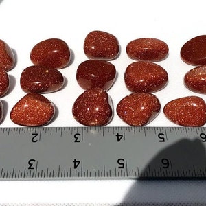 Red Goldstone, Tumbled, S M L XL, Sparkly Glass Stone, Reiki Blessed, Confidence Stone, Root Chakra image 9
