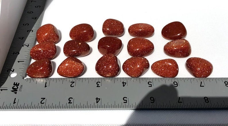 Red Goldstone, Tumbled, S M L XL, Sparkly Glass Stone, Reiki Blessed, Confidence Stone, Root Chakra image 9