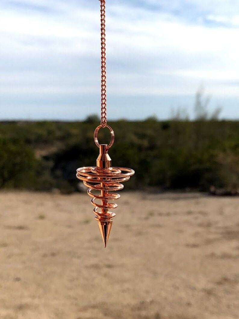 Copper Spiral Pendulum Copper Vortex Pendulum Dowsing image 0