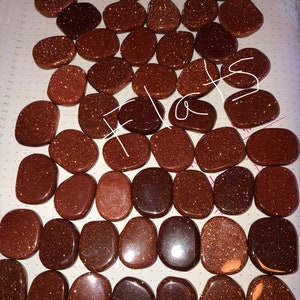 Red Goldstone, Tumbled, S M L XL, Sparkly Glass Stone, Reiki Blessed, Confidence Stone, Root Chakra image 6