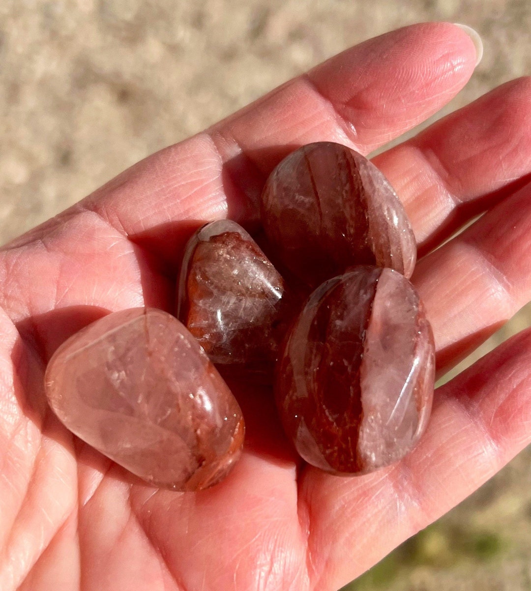 Hematoid Quartz, S/M/L/XL, Chunky, Tumbled, Aka Iron Rose Quartz