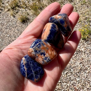 Sunset Sodalite, Tumbled, S, M, L, XL, Reiki-Charged, Intuition and Confidence