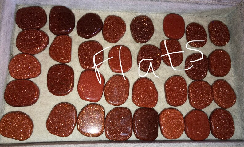Red Goldstone, Tumbled, S M L XL, Sparkly Glass Stone, Reiki Blessed, Confidence Stone, Root Chakra image 7