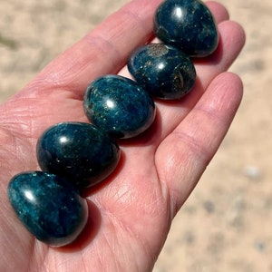 Puede incluir: Cinco piedras lisas de color verde oscuro. Las piedras son de forma ovalada y tienen un acabado brillante.
