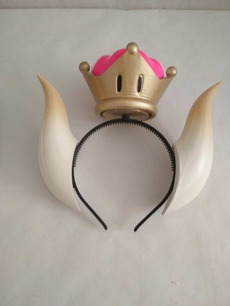 Bowsette Hairband With Crown And Horns Cosplay Fan Art Replica | Etsy