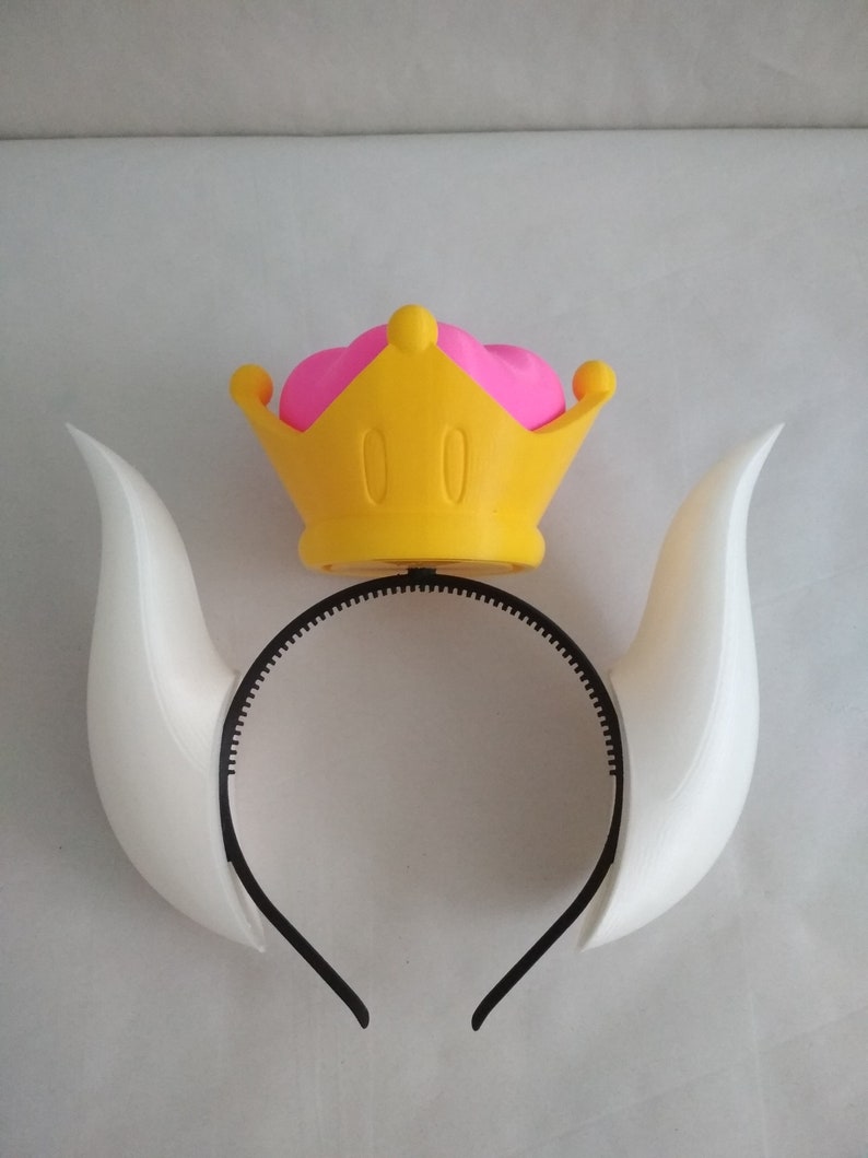 Bowsette Hairband With Crown And Horns Cosplay Fan Art Replica | Etsy