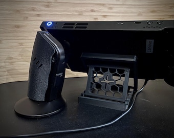 Travel Stand Dock + FPS Grip For Lenovo Legion Go. Ultimate Travel setup