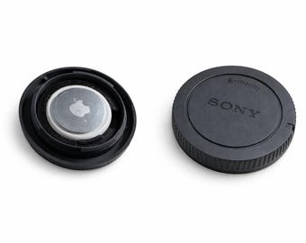 Sony E-Mount kamerahuslock med AirTag-hållare – säkert spårningsfäste, 3 M självhäftande kameratillbehör