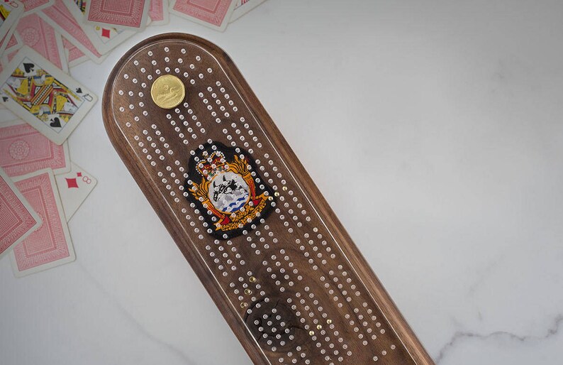 Deluxe Cribbage Board Walnut Crib Board Retirement Etsy