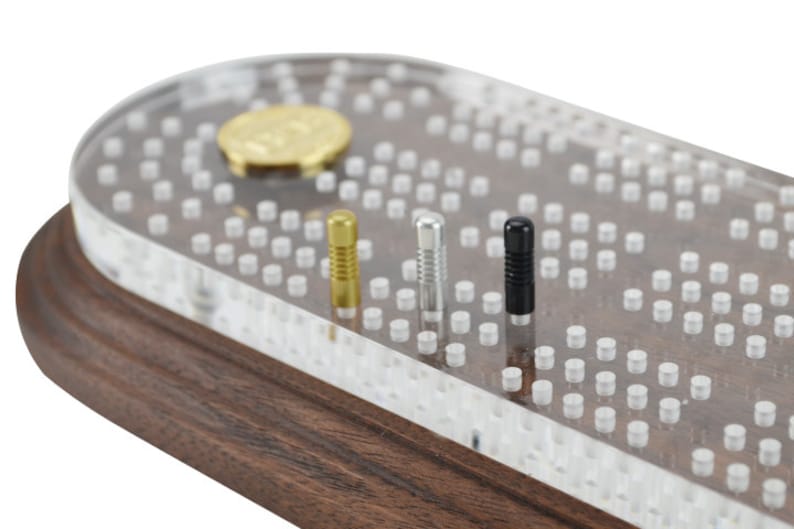 Deluxe Cribbage Board Walnut Crib Board Retirement Etsy Canada