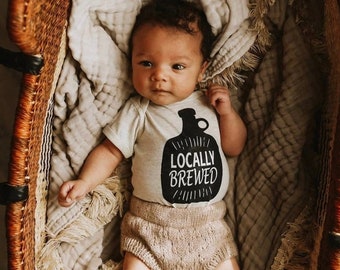 Locally Brewed | Onesie® or T-Shirt | Gender Neutral | Boy or Girl | 100% Cotton | Baby Shower Gift | Birthday Gift