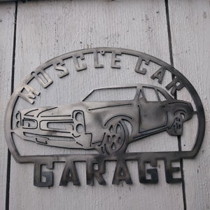 1966 1967 Muscle Car Garage Metal Art Man Cave