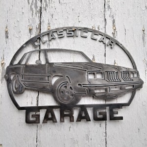 1981 1982 1983 1984 1985 1986 Classic Car Garage Metal Artwork