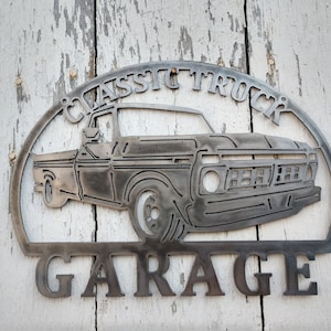 1973 1974 1975 1976 1977 Classic Truck Garage Metal Art Sign