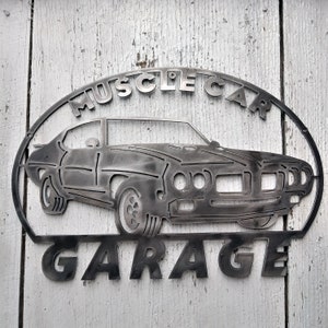 1970 Muscle Car Garage Metal Sign Art