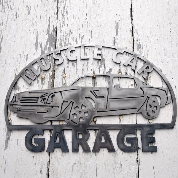 1974 1975 1976 1977 Muscle Car Garage Metal Car Art Sign