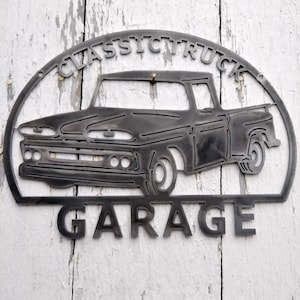 Classic Truck Garage Metal Steel Sign 1960 1961