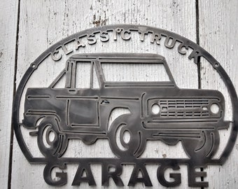 Classic Truck Half Cab Garage Metal Sign Off Road Beach 1966 1967 1968 1969 1970 1971 1972 1973 1974 1975 1976 1977